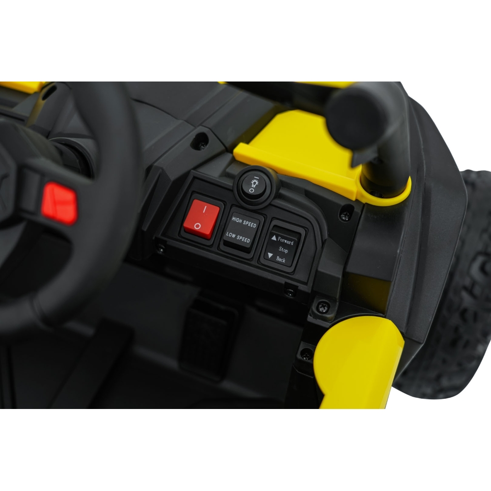 Elektrinis Buggy Madman UTV-MX, Yellow-Elektromobiliai vaikams, Keturračiai ir bagiai-e-vaikas