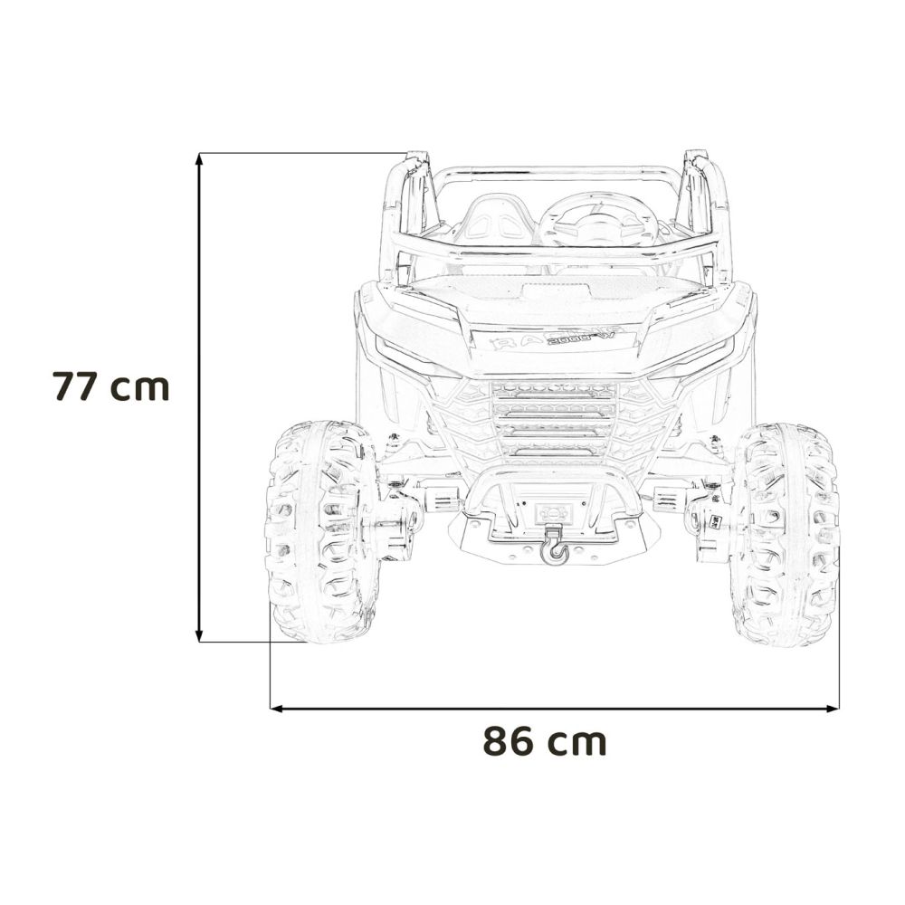 Elektromobilis RACING Road 2000, Black