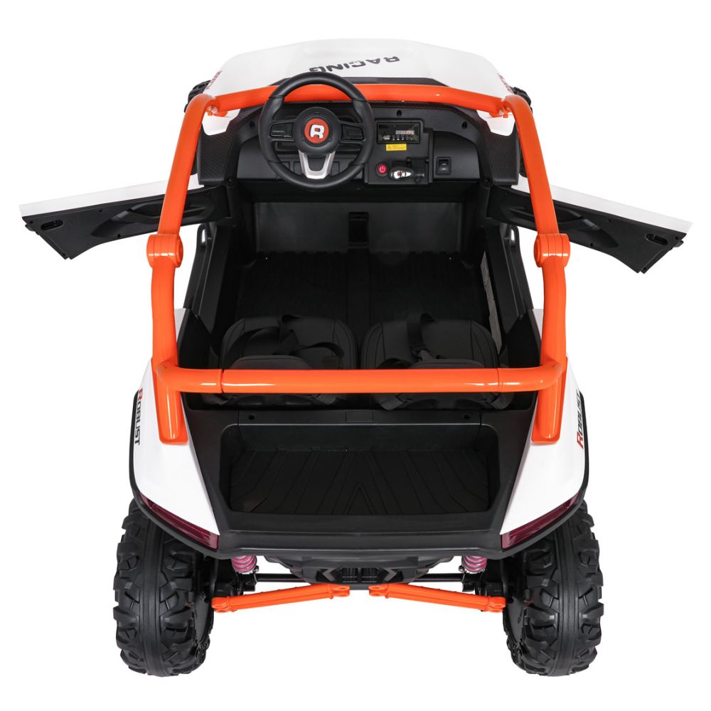 Elektromobilis RACING Road 2000, White-Elektromobiliai vaikams, Keturračiai ir bagiai-e-vaikas