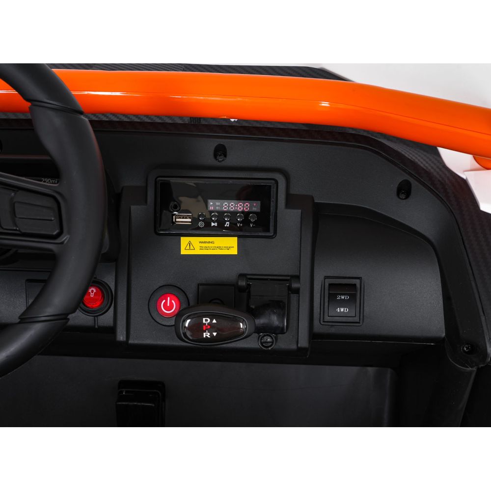 Elektromobilis RACING Road 2000, White-Elektromobiliai vaikams, Keturračiai ir bagiai-e-vaikas