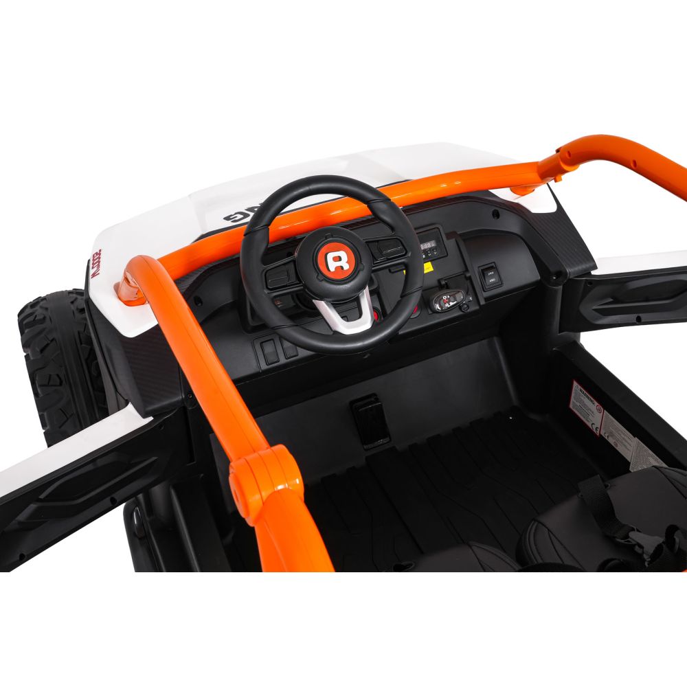 Elektromobilis RACING Road 2000, White-Elektromobiliai vaikams, Keturračiai ir bagiai-e-vaikas