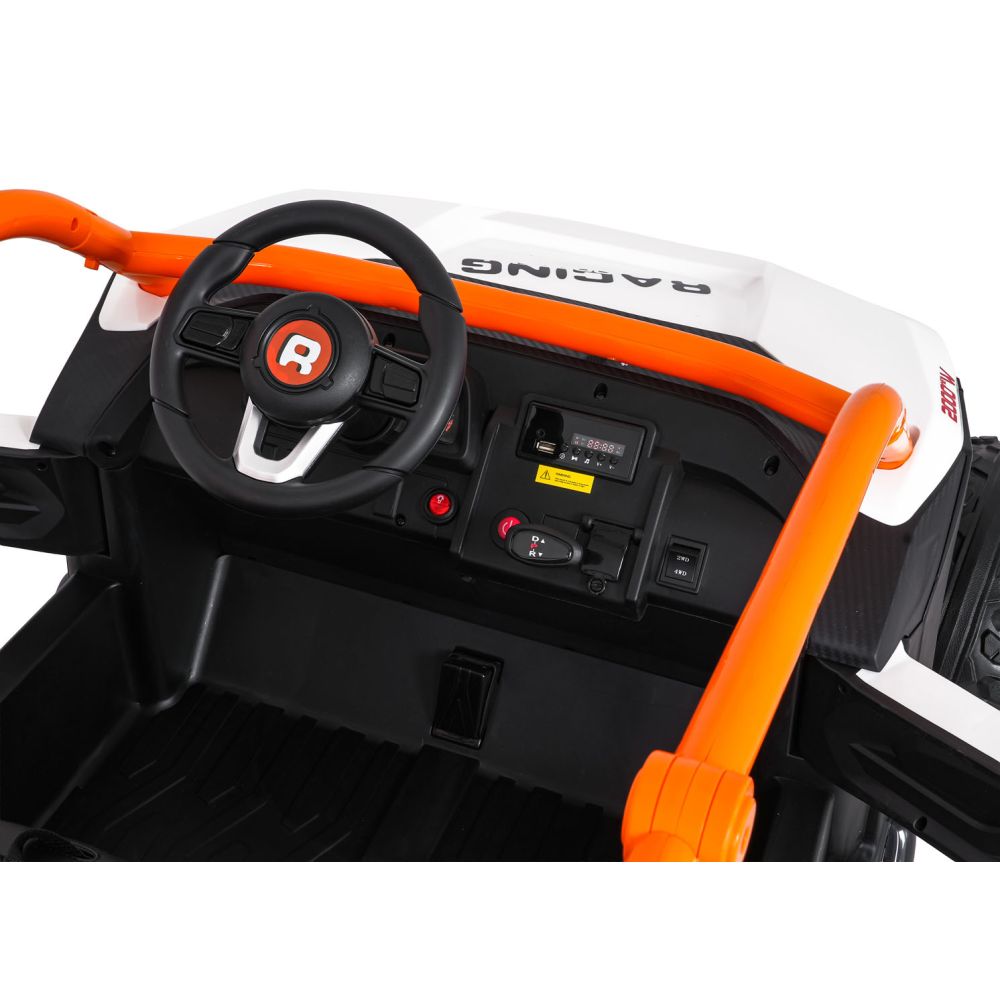 Elektromobilis RACING Road 2000, White-Elektromobiliai vaikams, Keturračiai ir bagiai-e-vaikas