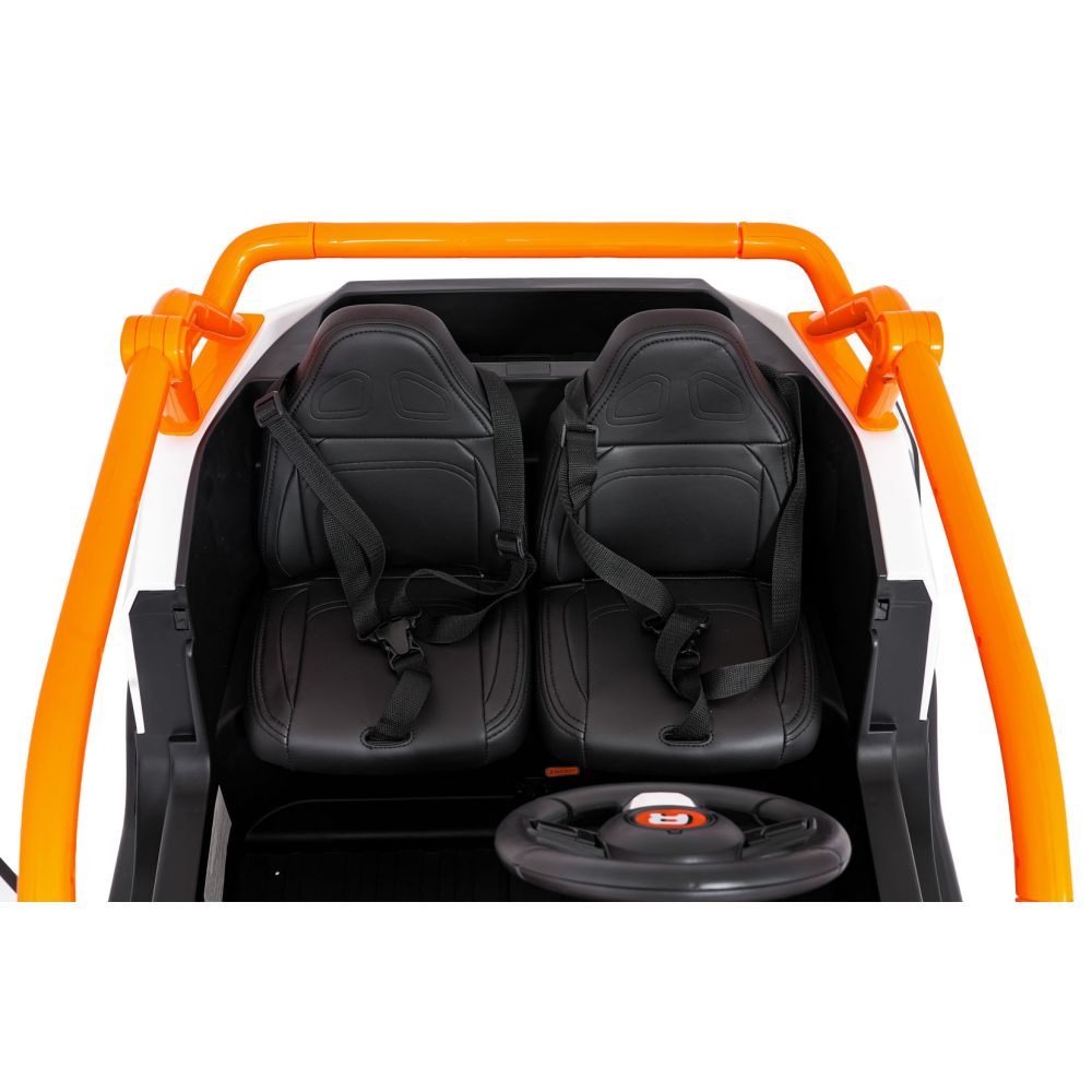 Elektromobilis RACING Road 2000, White-Elektromobiliai vaikams, Keturračiai ir bagiai-e-vaikas