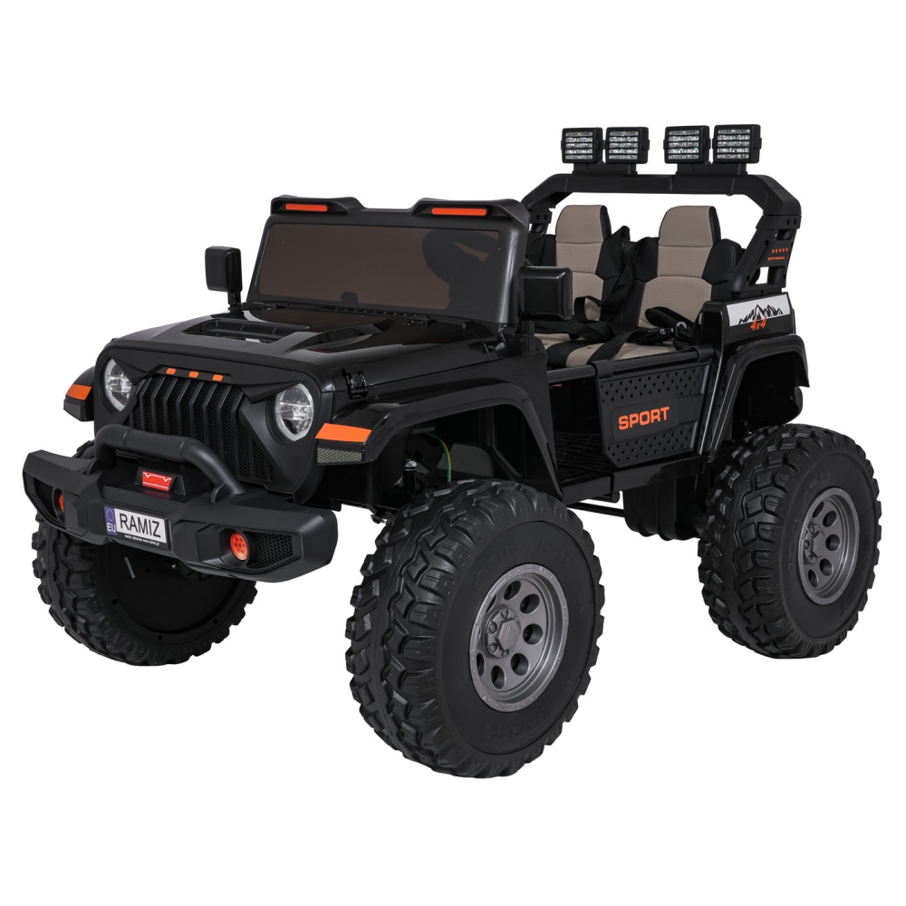 Elektromobilis Extreme Sport 4x4, kintamo dydžio, Black-Elektromobiliai vaikams, Visureigiai-e-vaikas