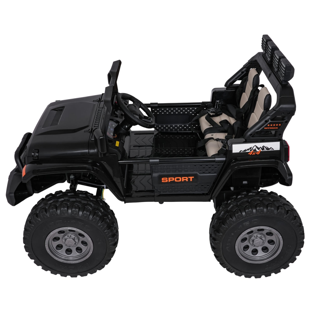 Elektromobilis Extreme Sport 4x4, kintamo dydžio, Black-Elektromobiliai vaikams, Visureigiai-e-vaikas