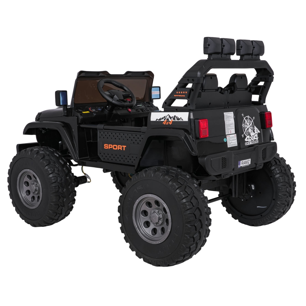 Elektromobilis Extreme Sport 4x4, kintamo dydžio, Black-Elektromobiliai vaikams, Visureigiai-e-vaikas