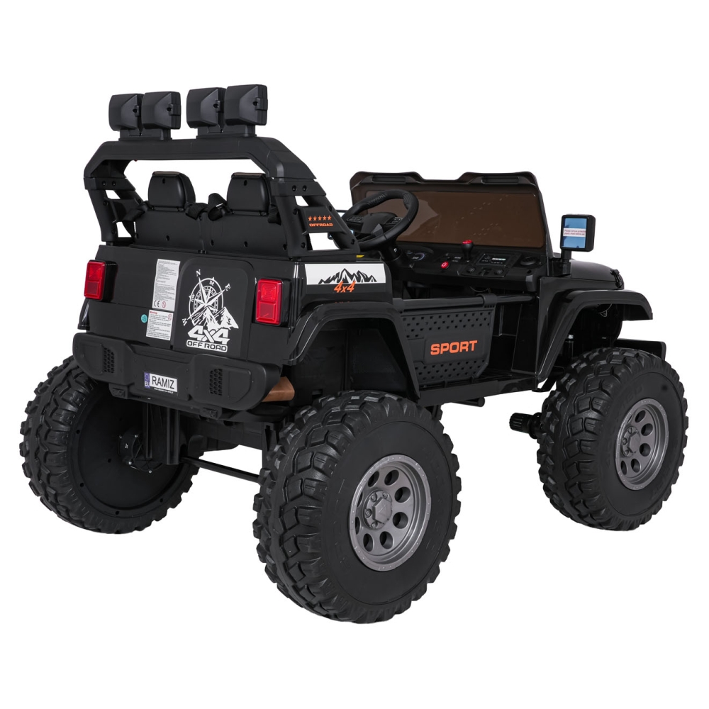 Elektromobilis Extreme Sport 4x4, kintamo dydžio, Black-Elektromobiliai vaikams, Visureigiai-e-vaikas
