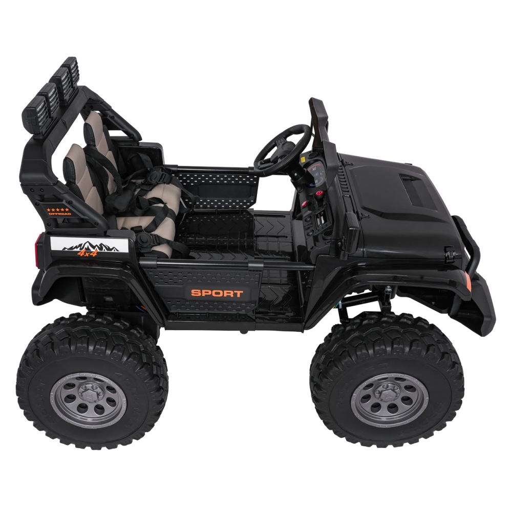 Elektromobilis Extreme Sport 4x4, kintamo dydžio, Black-Elektromobiliai vaikams, Visureigiai-e-vaikas