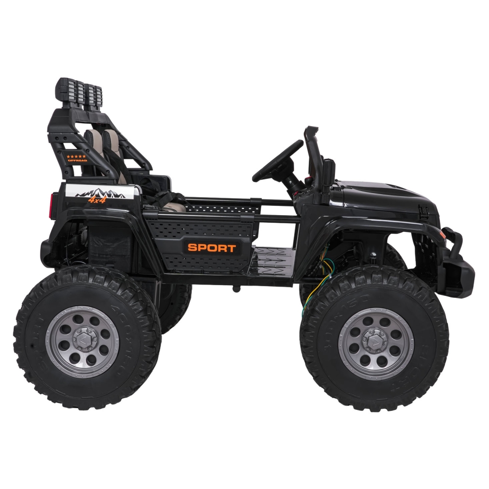 Elektromobilis Extreme Sport 4x4, kintamo dydžio, Black-Elektromobiliai vaikams, Visureigiai-e-vaikas