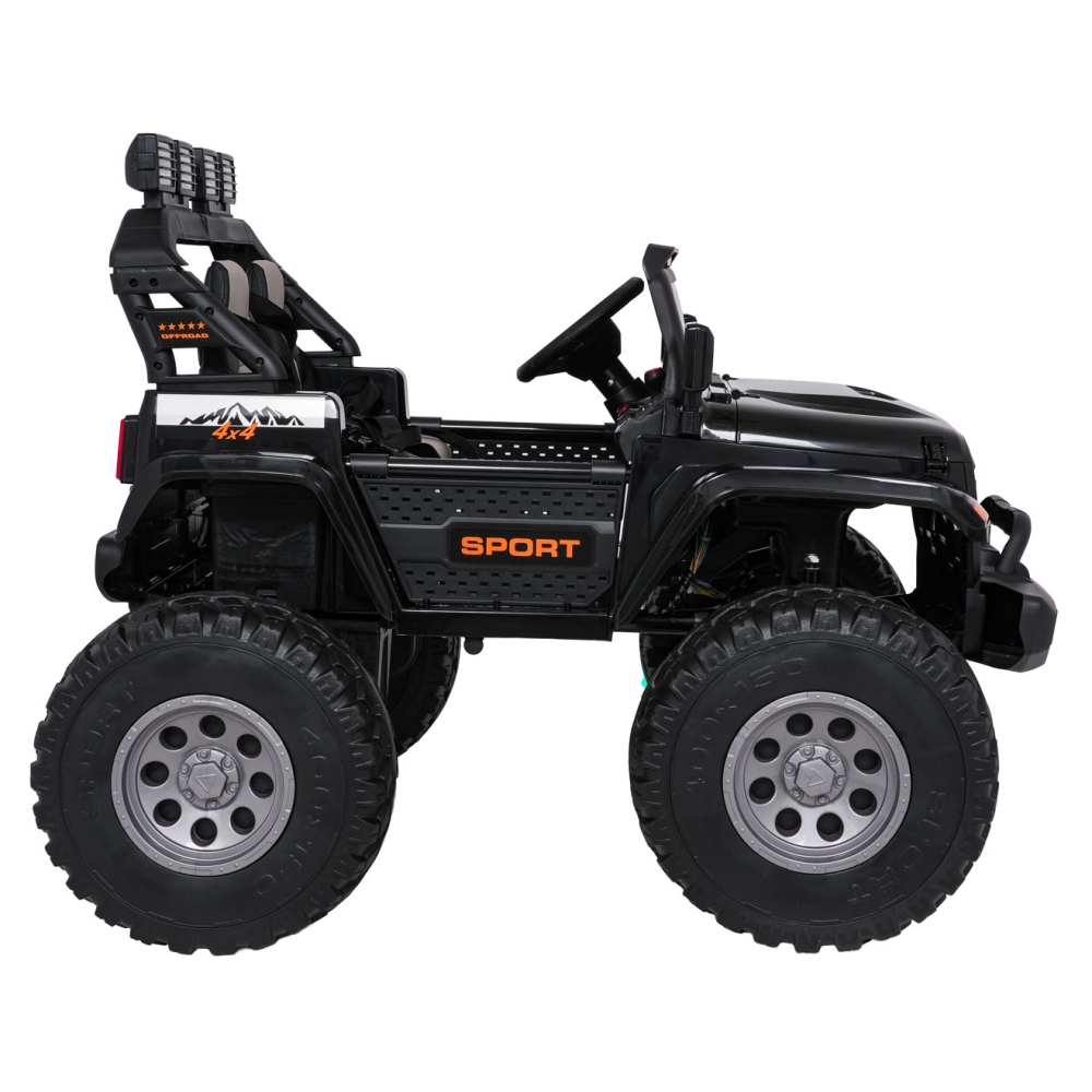 Elektromobilis Extreme Sport 4x4, kintamo dydžio, Black-Elektromobiliai vaikams, Visureigiai-e-vaikas