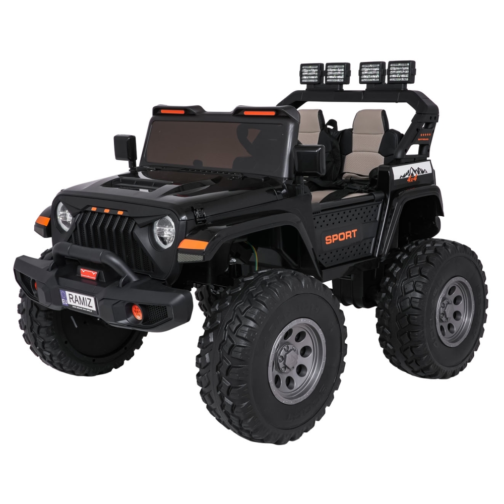 Elektromobilis Extreme Sport 4x4, kintamo dydžio, Black-Elektromobiliai vaikams, Visureigiai-e-vaikas