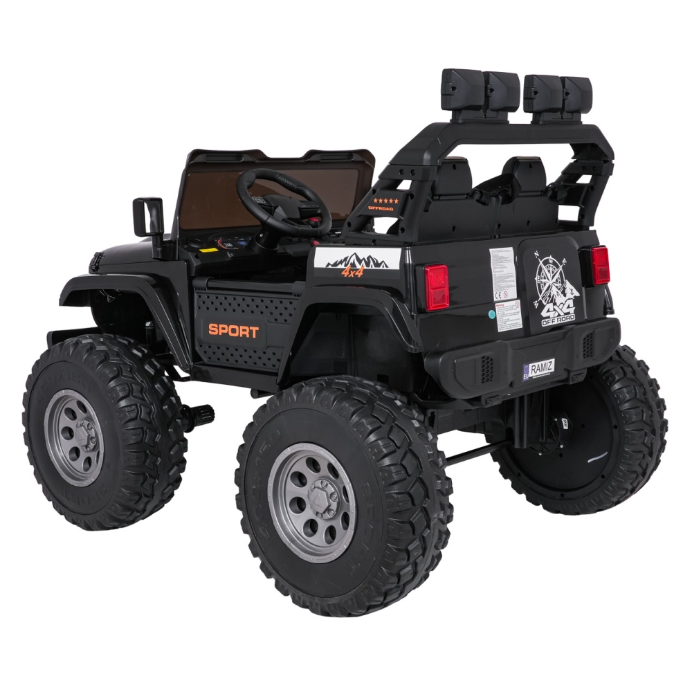 Elektromobilis Extreme Sport 4x4, kintamo dydžio, Black-Elektromobiliai vaikams, Visureigiai-e-vaikas