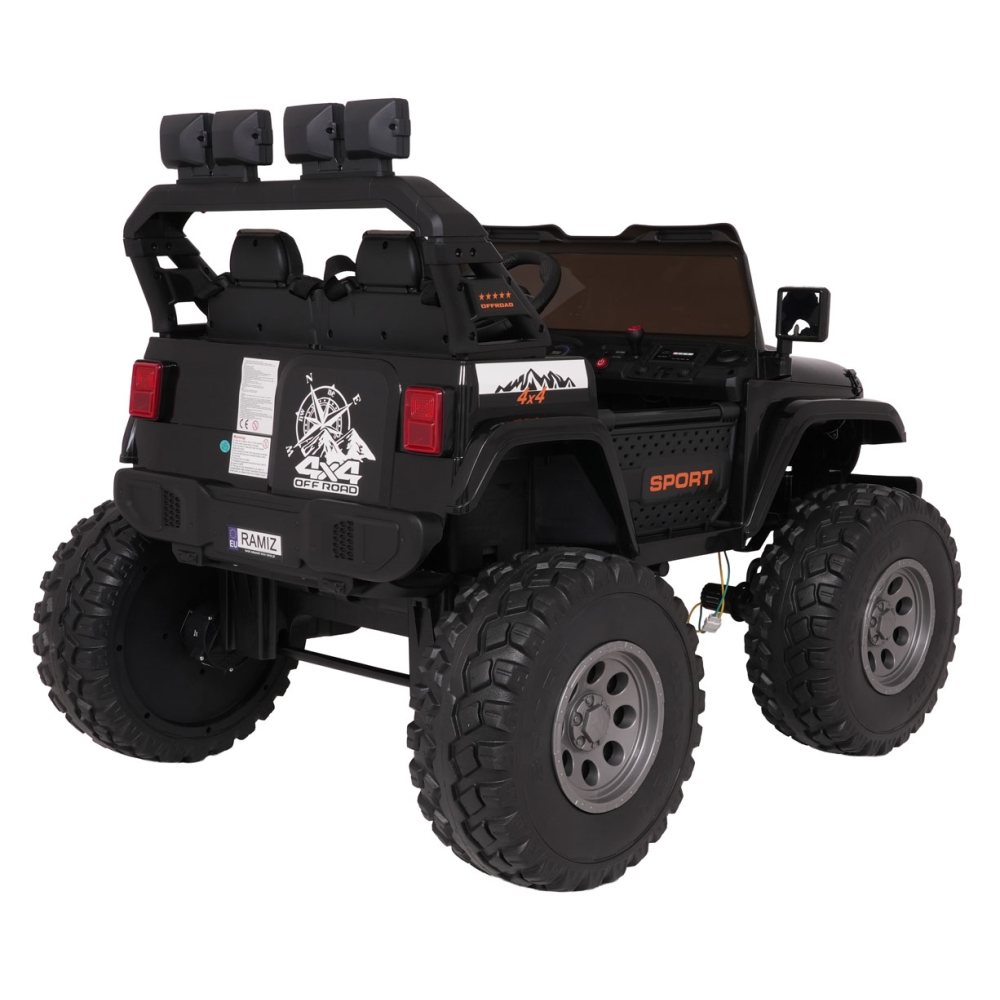 Elektromobilis Extreme Sport 4x4, kintamo dydžio, Black-Elektromobiliai vaikams, Visureigiai-e-vaikas