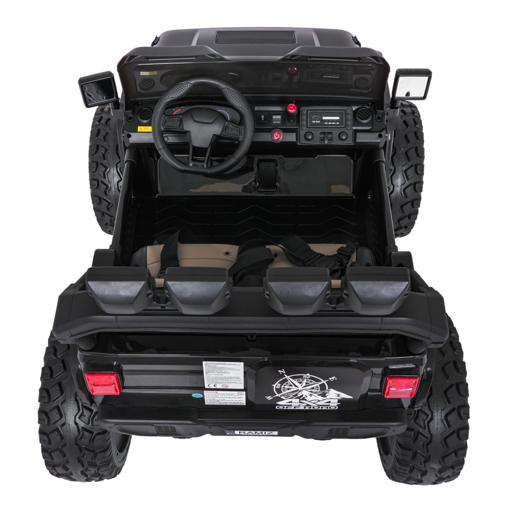 Elektromobilis Extreme Sport 4x4, kintamo dydžio, Black-Elektromobiliai vaikams, Visureigiai-e-vaikas