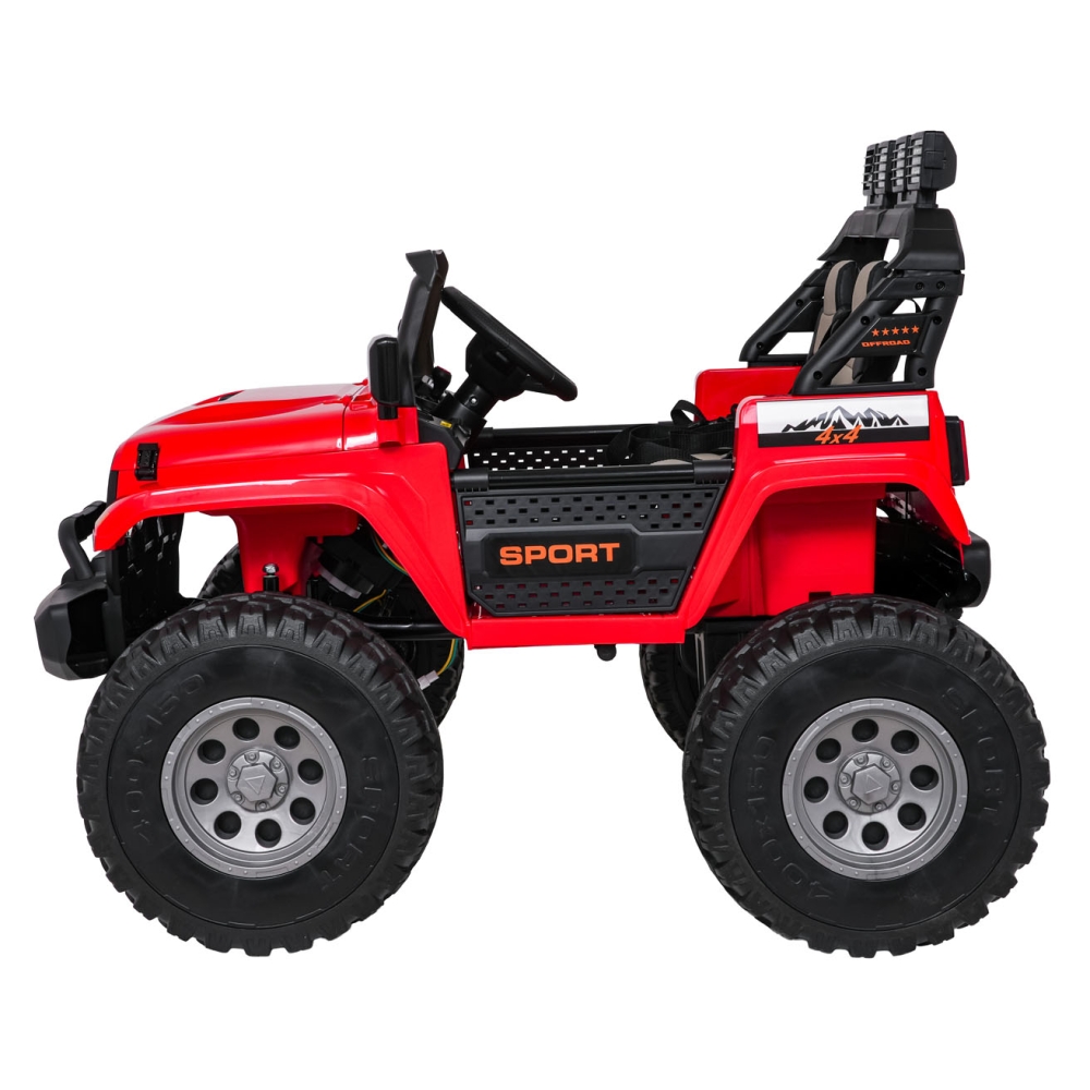 Elektromobilis Extreme Sport 4x4, kintamo dydžio, Red-Elektromobiliai vaikams, Visureigiai-e-vaikas