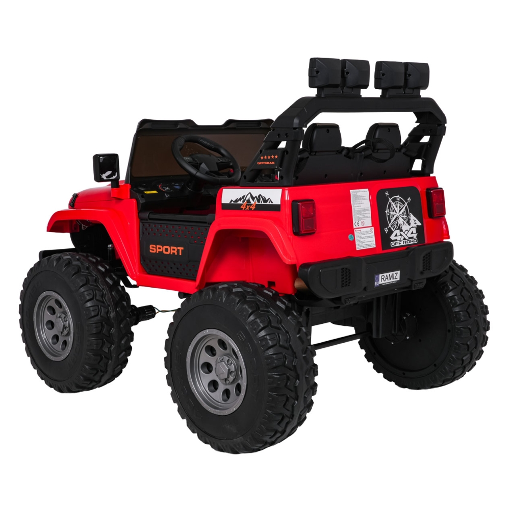 Elektromobilis Extreme Sport 4x4, kintamo dydžio, Red-Elektromobiliai vaikams, Visureigiai-e-vaikas