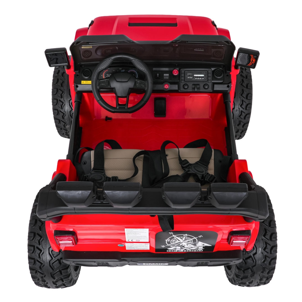 Elektromobilis Extreme Sport 4x4, kintamo dydžio, Red-Elektromobiliai vaikams, Visureigiai-e-vaikas