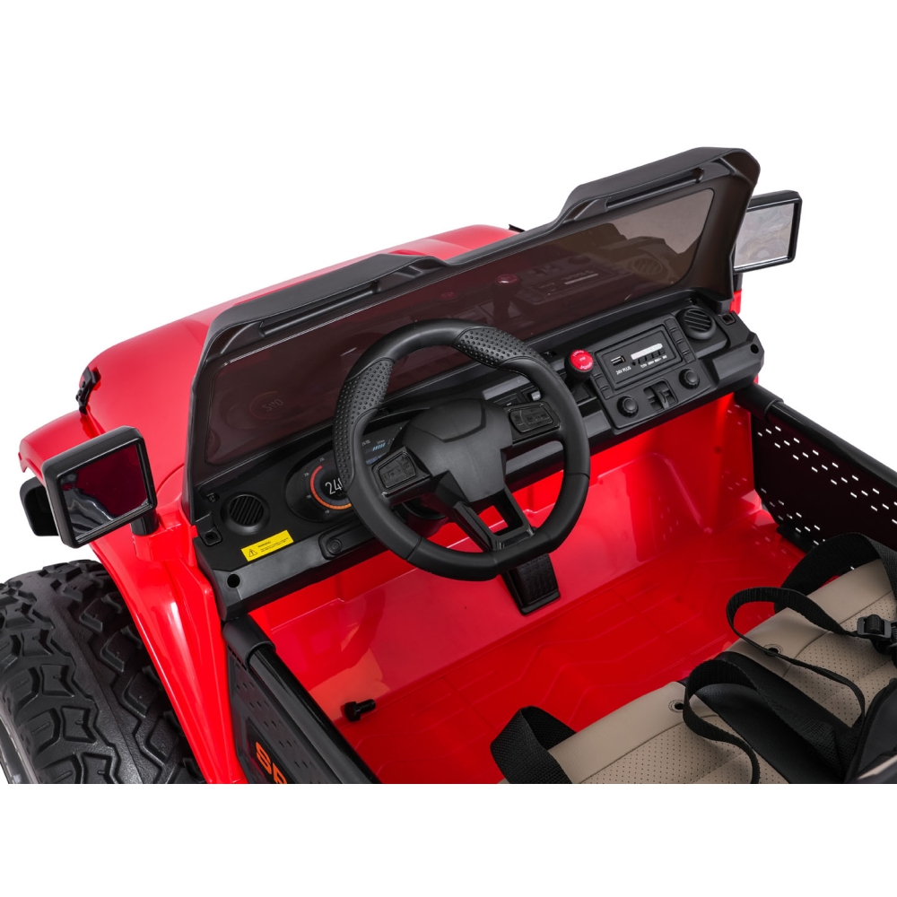 Elektromobilis Extreme Sport 4x4, kintamo dydžio, Red-Elektromobiliai vaikams, Visureigiai-e-vaikas