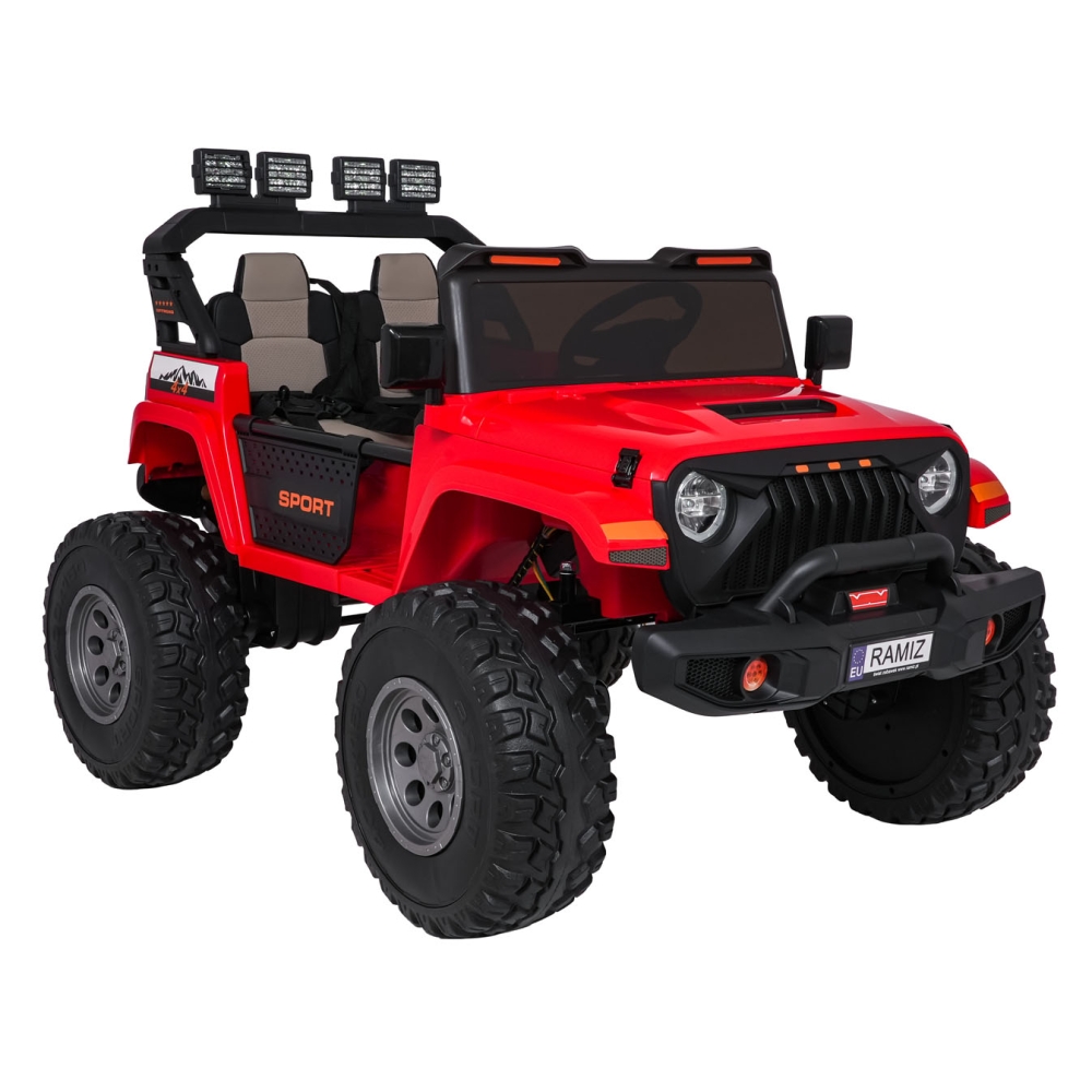 Elektromobilis Extreme Sport 4x4, kintamo dydžio, Red-Elektromobiliai vaikams, Visureigiai-e-vaikas