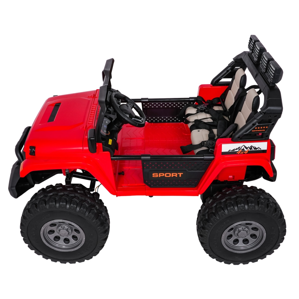 Elektromobilis Extreme Sport 4x4, kintamo dydžio, Red-Elektromobiliai vaikams, Visureigiai-e-vaikas