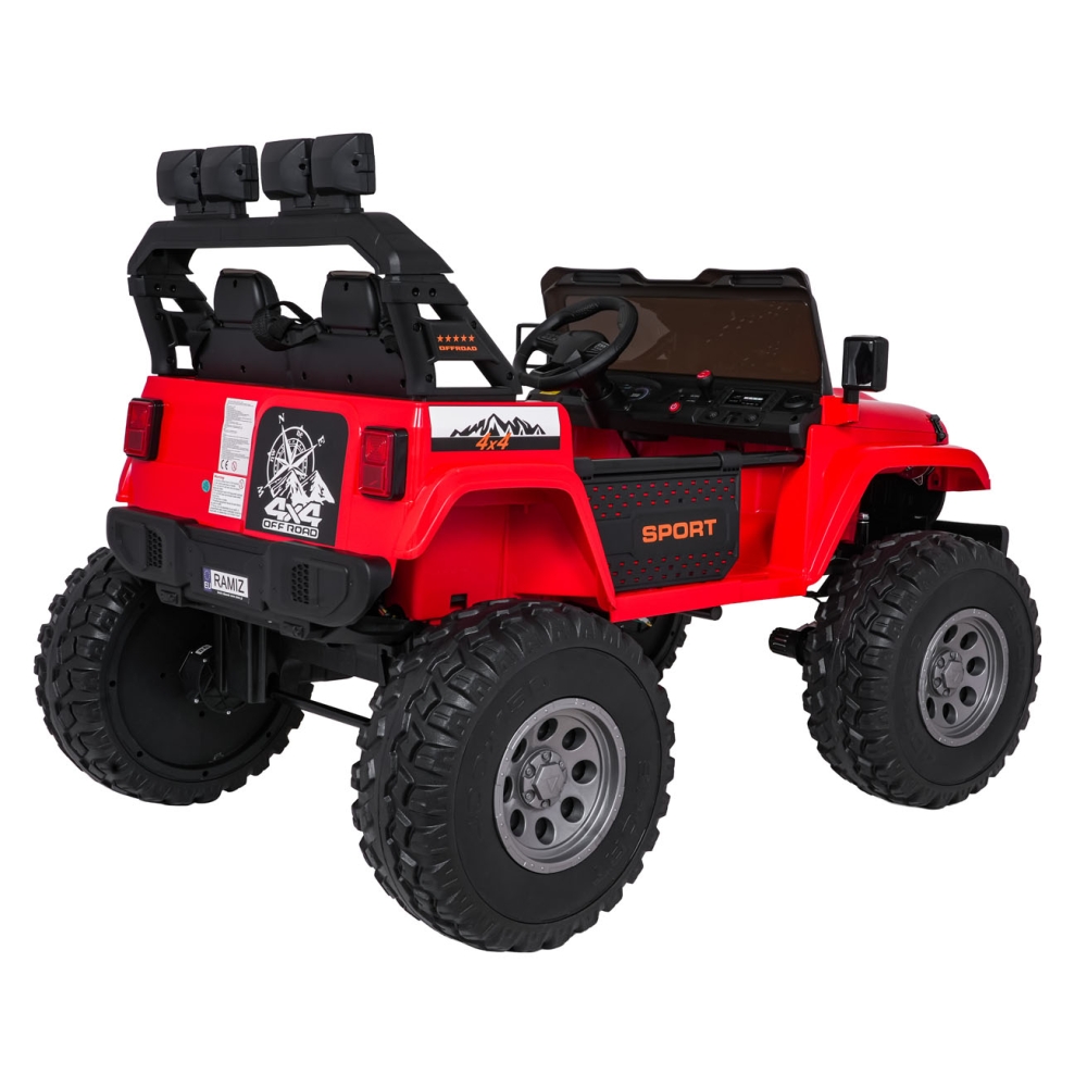 Elektromobilis Extreme Sport 4x4, kintamo dydžio, Red-Elektromobiliai vaikams, Visureigiai-e-vaikas