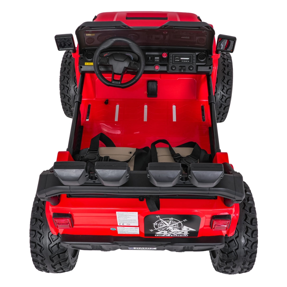 Elektromobilis Extreme Sport 4x4, kintamo dydžio, Red-Elektromobiliai vaikams, Visureigiai-e-vaikas