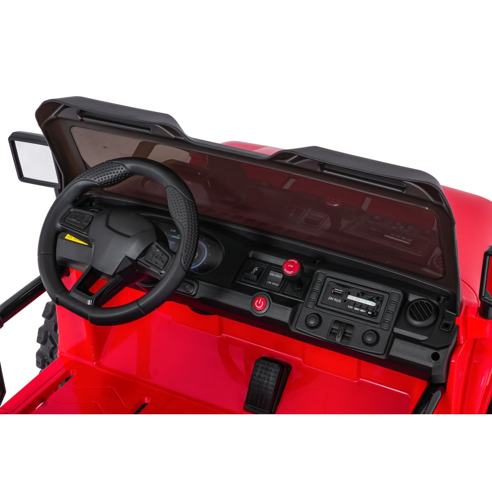 Elektromobilis Extreme Sport 4x4, kintamo dydžio, Red-Elektromobiliai vaikams, Visureigiai-e-vaikas