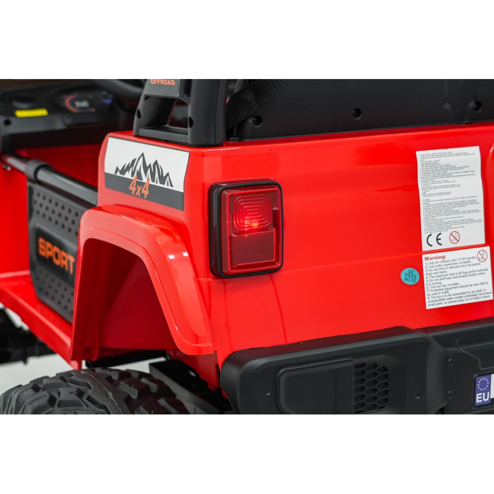 Elektromobilis Extreme Sport 4x4, kintamo dydžio, Red-Elektromobiliai vaikams, Visureigiai-e-vaikas