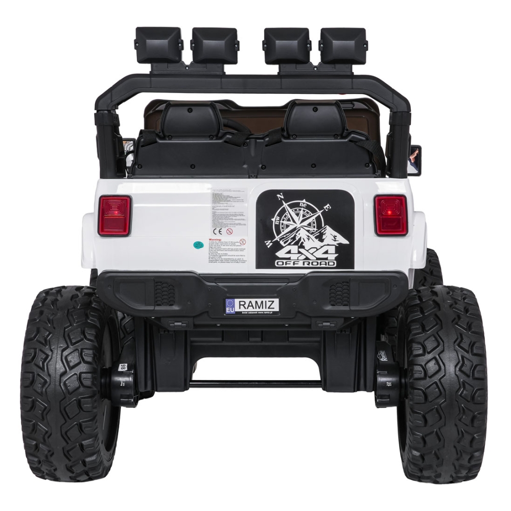 Elektromobilis Extreme Sport 4x4, kintamo dydžio, White-Elektromobiliai vaikams, Visureigiai-e-vaikas
