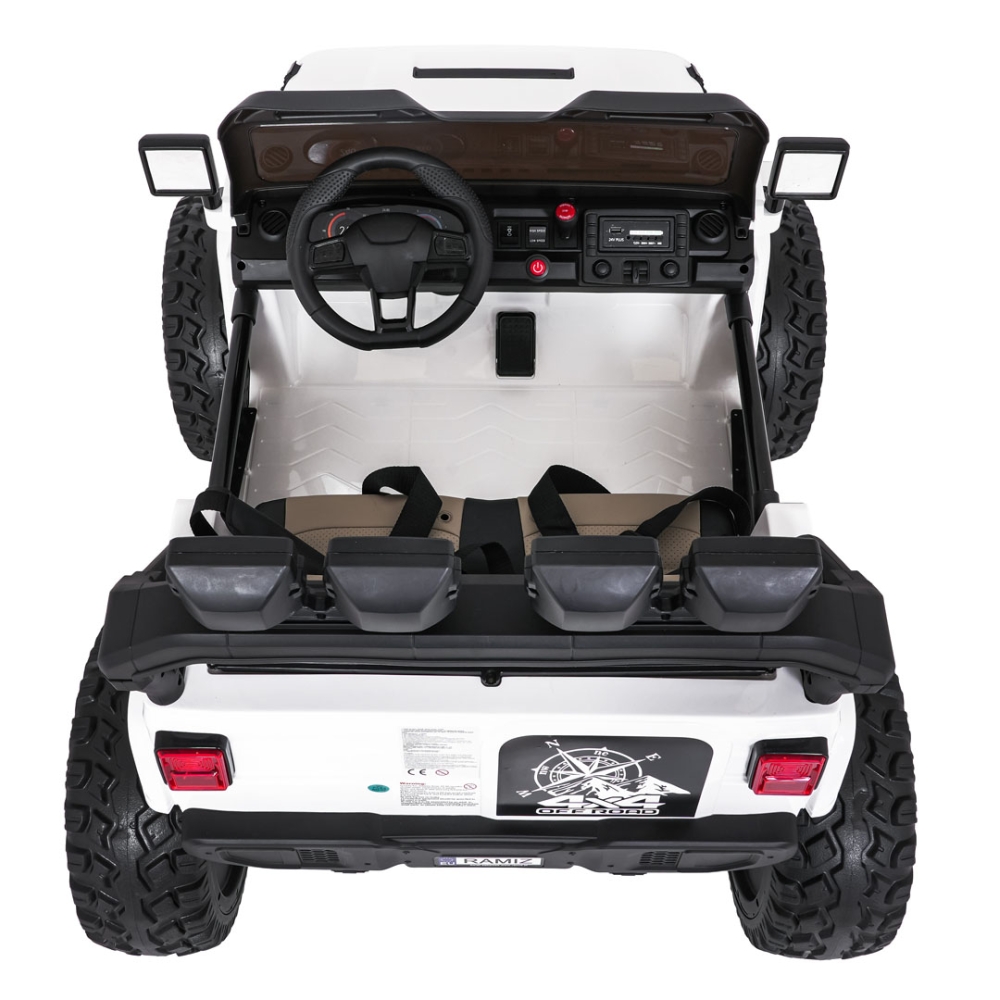 Elektromobilis Extreme Sport 4x4, kintamo dydžio, White-Elektromobiliai vaikams, Visureigiai-e-vaikas