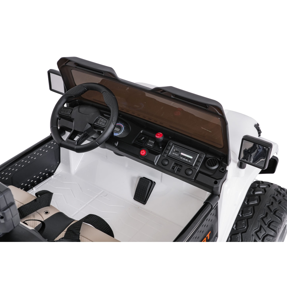 Elektromobilis Extreme Sport 4x4, kintamo dydžio, White-Elektromobiliai vaikams, Visureigiai-e-vaikas