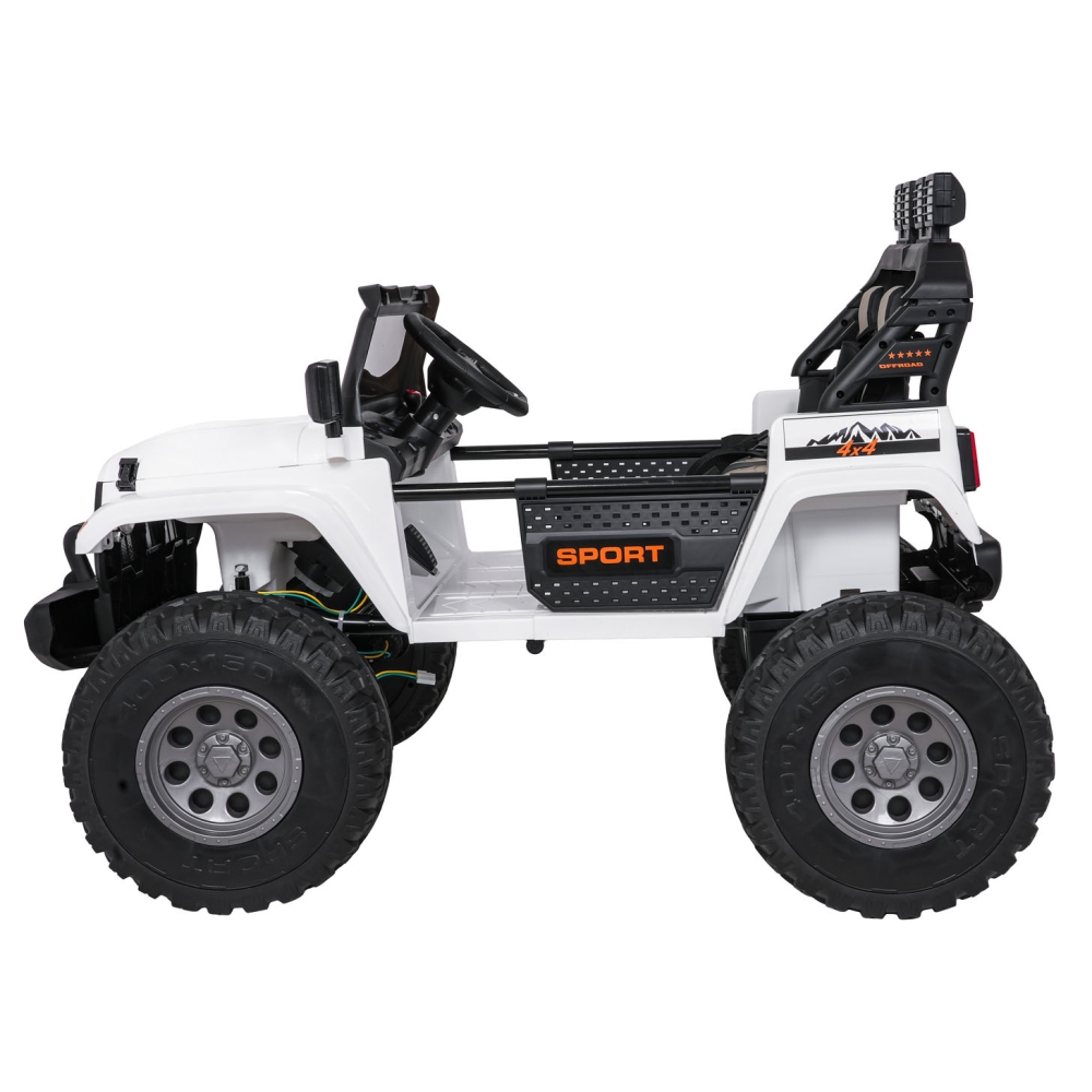 Elektromobilis Extreme Sport 4x4, kintamo dydžio, White-Elektromobiliai vaikams, Visureigiai-e-vaikas