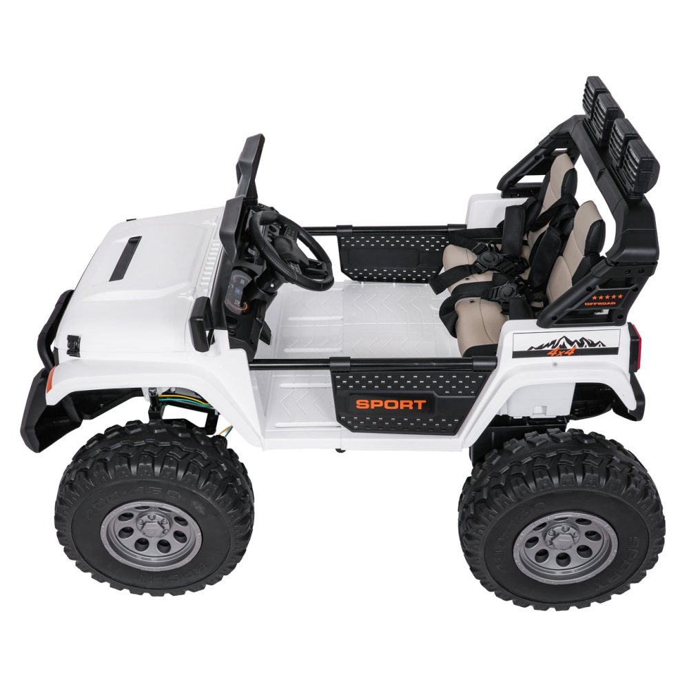 Elektromobilis Extreme Sport 4x4, kintamo dydžio, White-Elektromobiliai vaikams, Visureigiai-e-vaikas