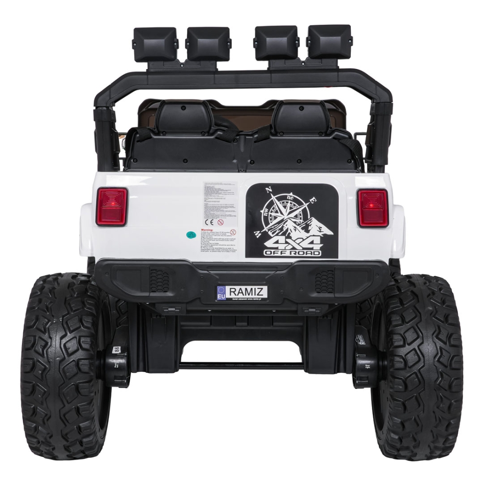 Elektromobilis Extreme Sport 4x4, kintamo dydžio, White-Elektromobiliai vaikams, Visureigiai-e-vaikas