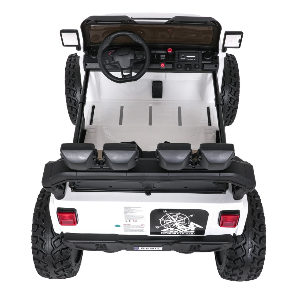 Elektromobilis Extreme Sport 4x4, kintamo dydžio, White-Elektromobiliai vaikams, Visureigiai-e-vaikas