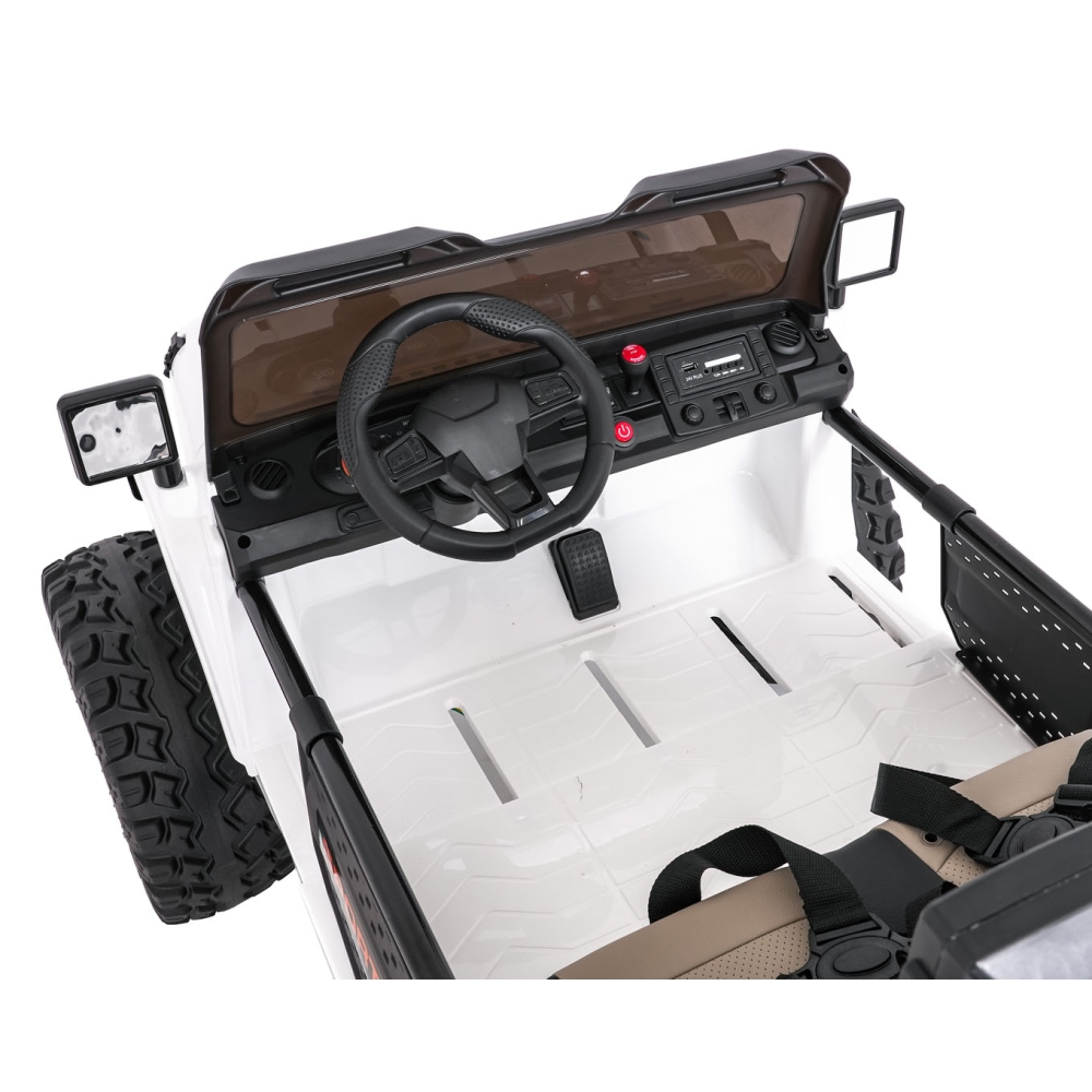 Elektromobilis Extreme Sport 4x4, kintamo dydžio, White-Elektromobiliai vaikams, Visureigiai-e-vaikas