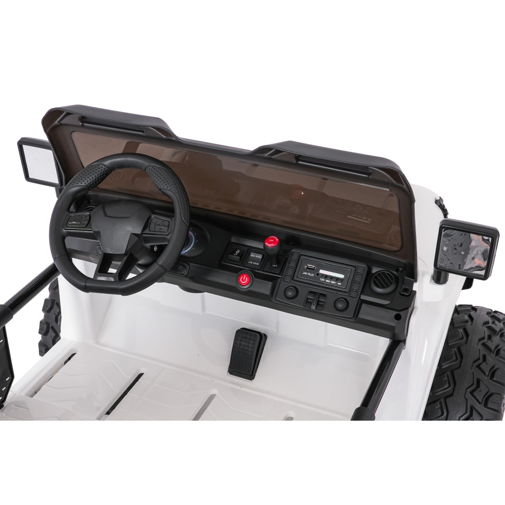 Elektromobilis Extreme Sport 4x4, kintamo dydžio, White-Elektromobiliai vaikams, Visureigiai-e-vaikas