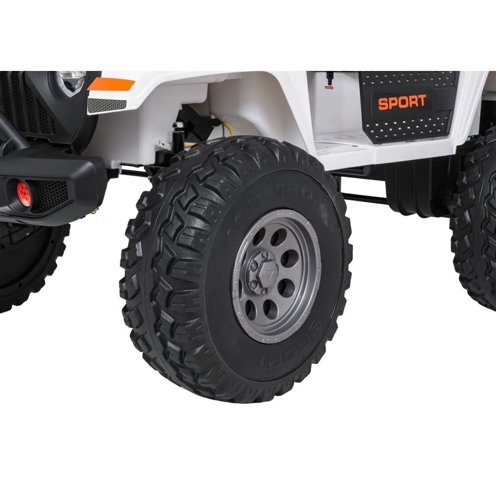 Elektromobilis Extreme Sport 4x4, kintamo dydžio, White-Elektromobiliai vaikams, Visureigiai-e-vaikas