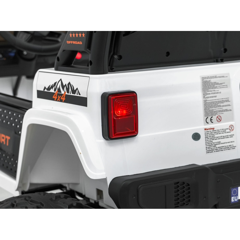 Elektromobilis Extreme Sport 4x4, kintamo dydžio, White-Elektromobiliai vaikams, Visureigiai-e-vaikas