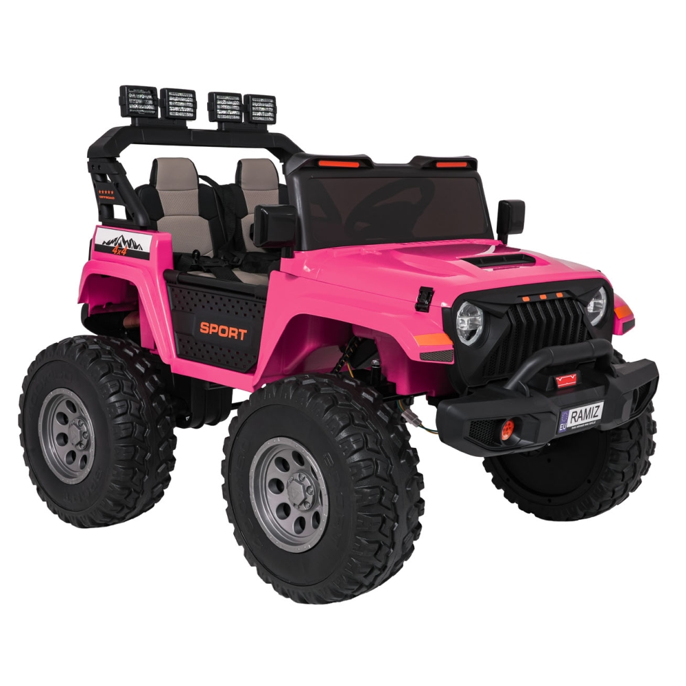 Elektromobilis Extreme Sport 4x4, kintamo dydžio, Pink-Elektromobiliai vaikams, Visureigiai-e-vaikas