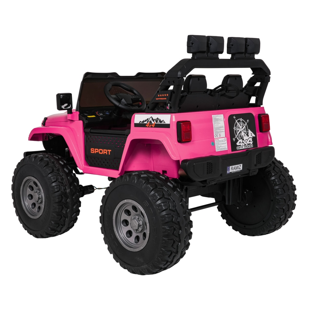 Elektromobilis Extreme Sport 4x4, kintamo dydžio, Pink-Elektromobiliai vaikams, Visureigiai-e-vaikas