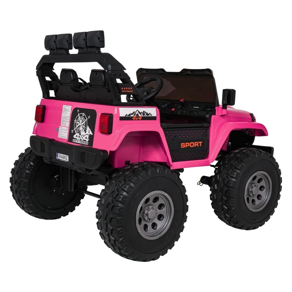 Elektromobilis Extreme Sport 4x4, kintamo dydžio, Pink-Elektromobiliai vaikams, Visureigiai-e-vaikas