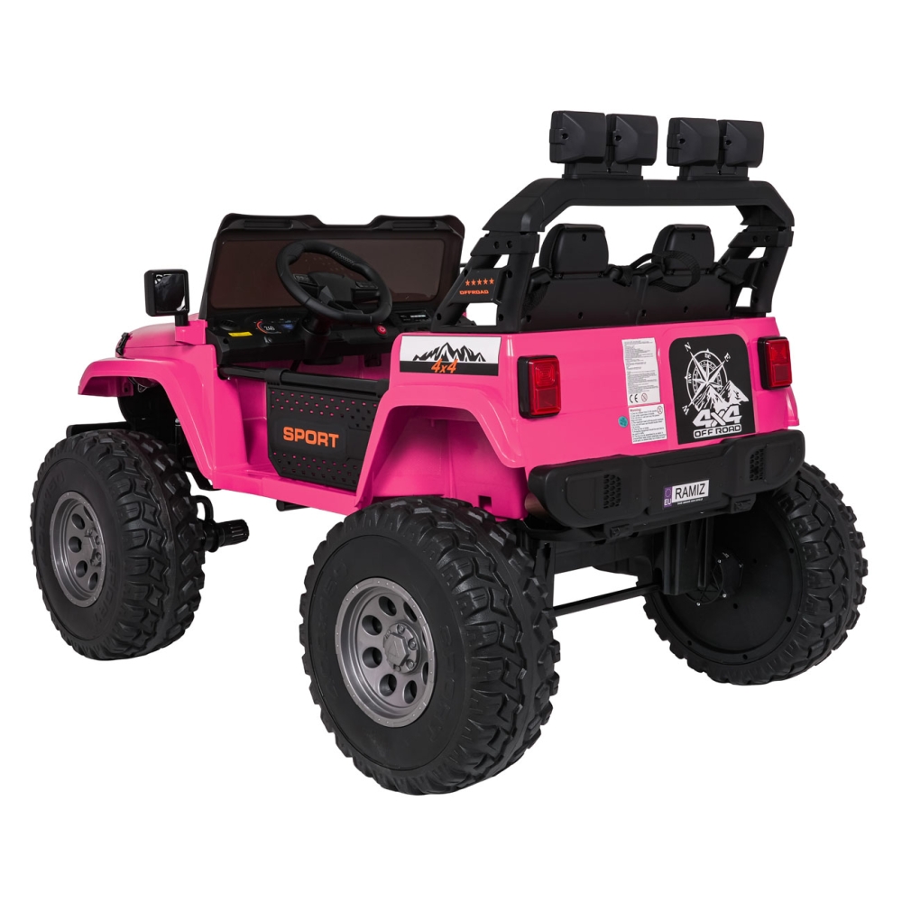 Elektromobilis Extreme Sport 4x4, kintamo dydžio, Pink-Elektromobiliai vaikams, Visureigiai-e-vaikas