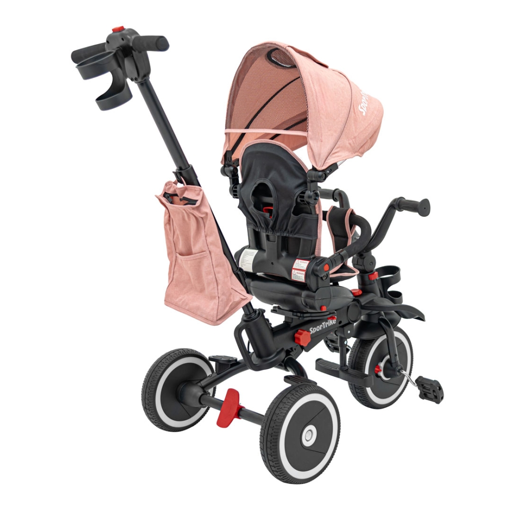 RIDER Rožinis SPORTRIKE triratis-Judėjimui, Triratukai vaikams-e-vaikas