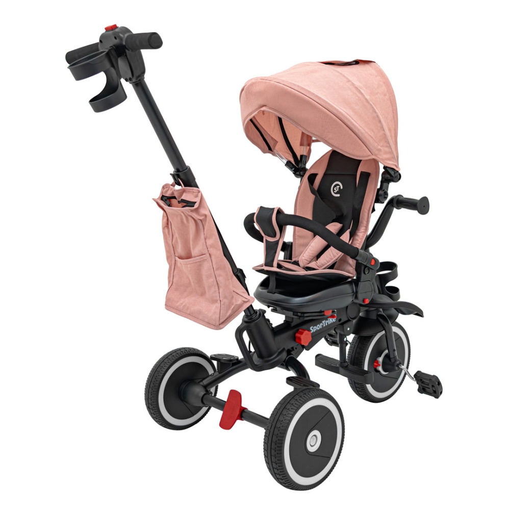 RIDER Rožinis SPORTRIKE triratis-Judėjimui, Triratukai vaikams-e-vaikas