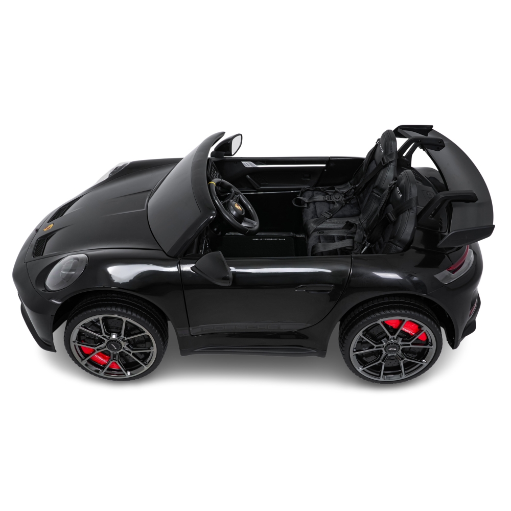 Dvivietis elektromobilis Porsche 911 GT3, Black-Elektromobiliai vaikams, Mašinos-e-vaikas