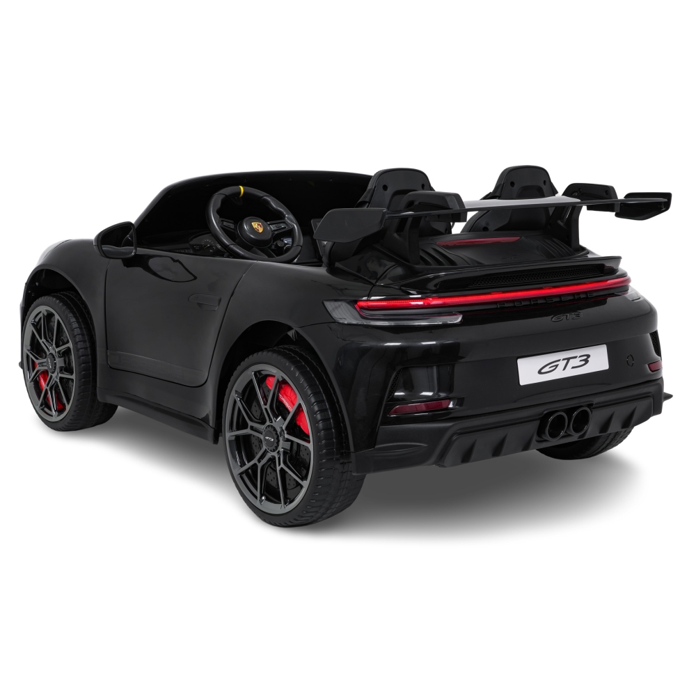 Dvivietis elektromobilis Porsche 911 GT3, Black-Elektromobiliai vaikams, Mašinos-e-vaikas