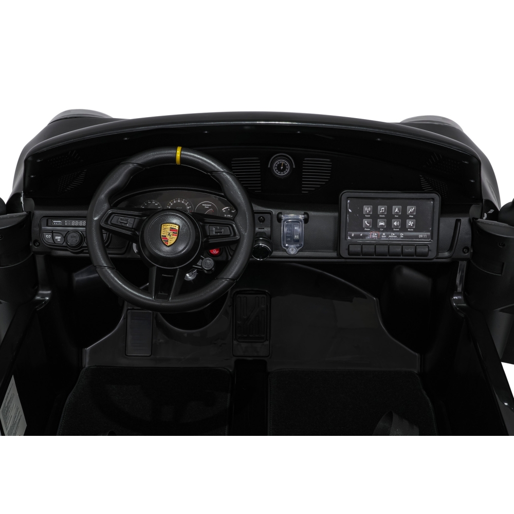 Dvivietis elektromobilis Porsche 911 GT3, Black-Elektromobiliai vaikams, Mašinos-e-vaikas