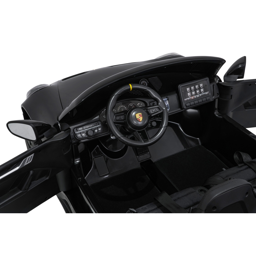 Dvivietis elektromobilis Porsche 911 GT3, Black-Elektromobiliai vaikams, Mašinos-e-vaikas