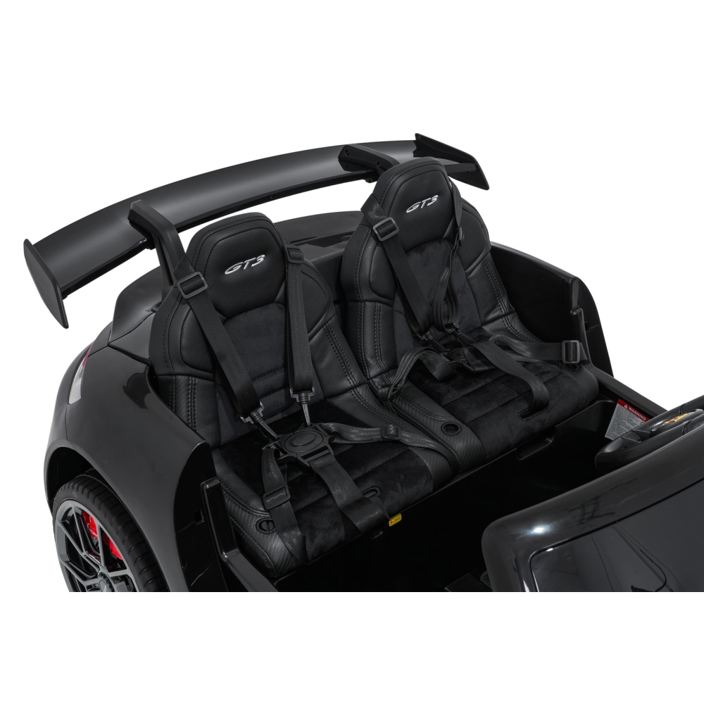 Dvivietis elektromobilis Porsche 911 GT3, Black-Elektromobiliai vaikams, Mašinos-e-vaikas